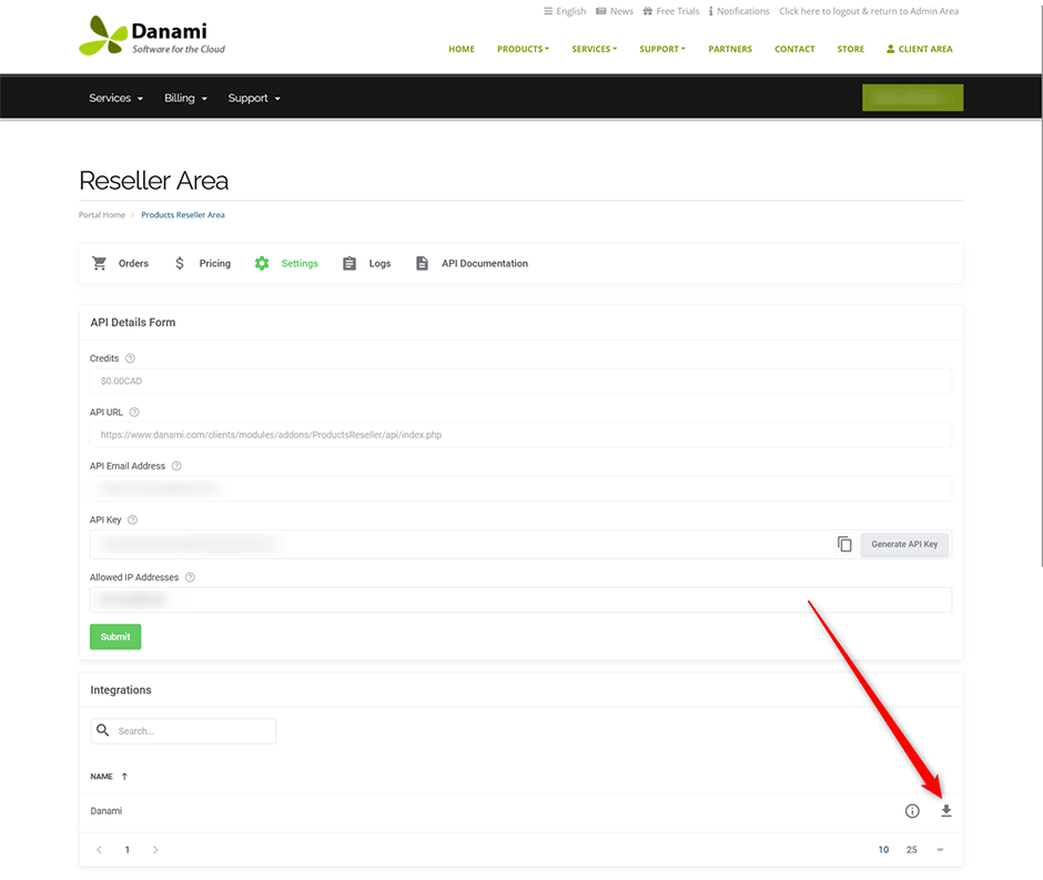 WHMCS integration module