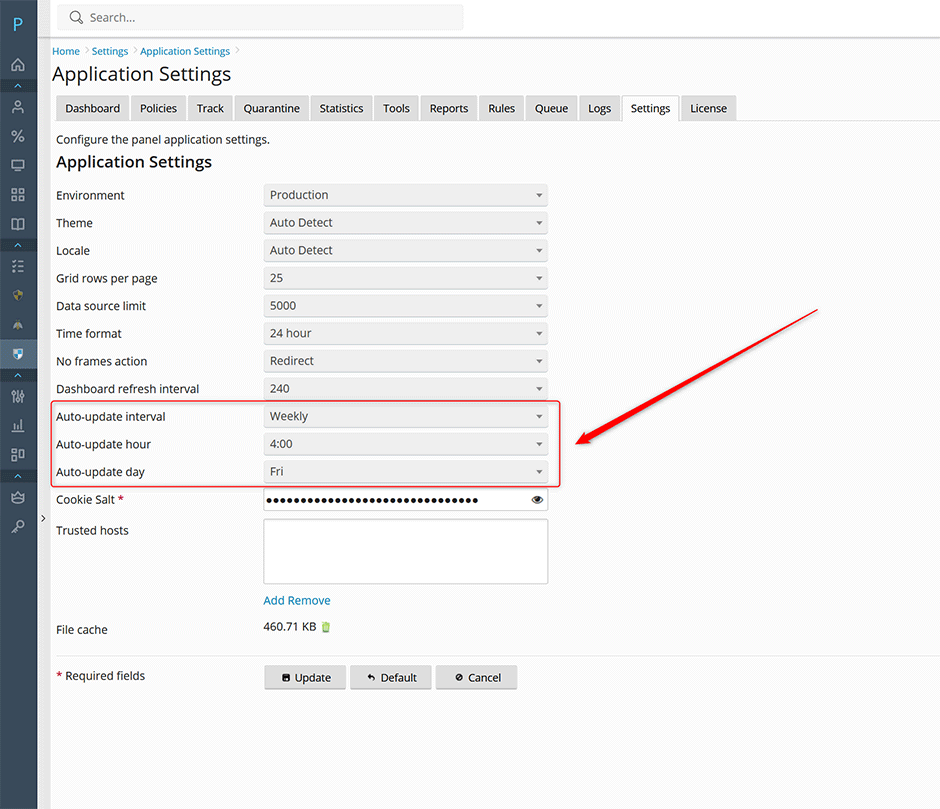 Application Settings