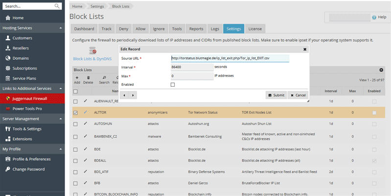 Dynamic Blocklists