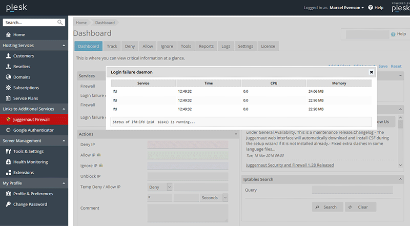 Health Dashboard Widget