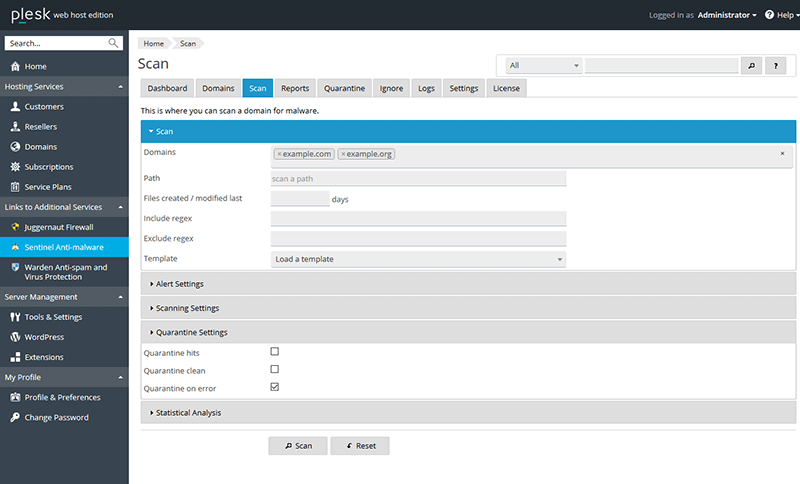 Advanced Custom Scanning