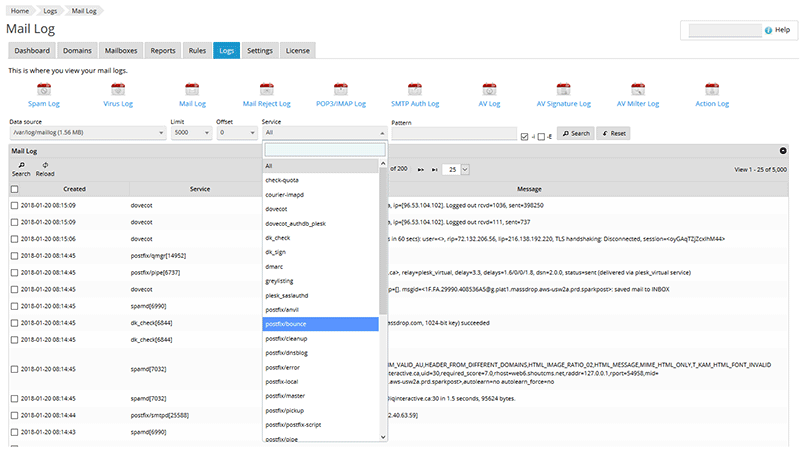 Mail Log improvements