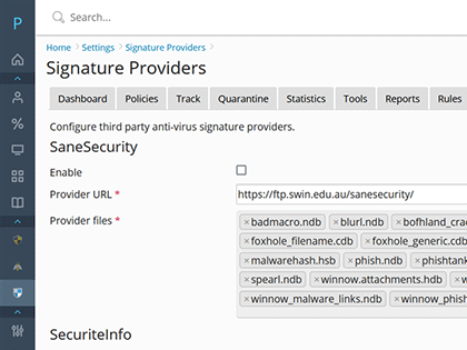 Compatibilidad con reglas de terceros